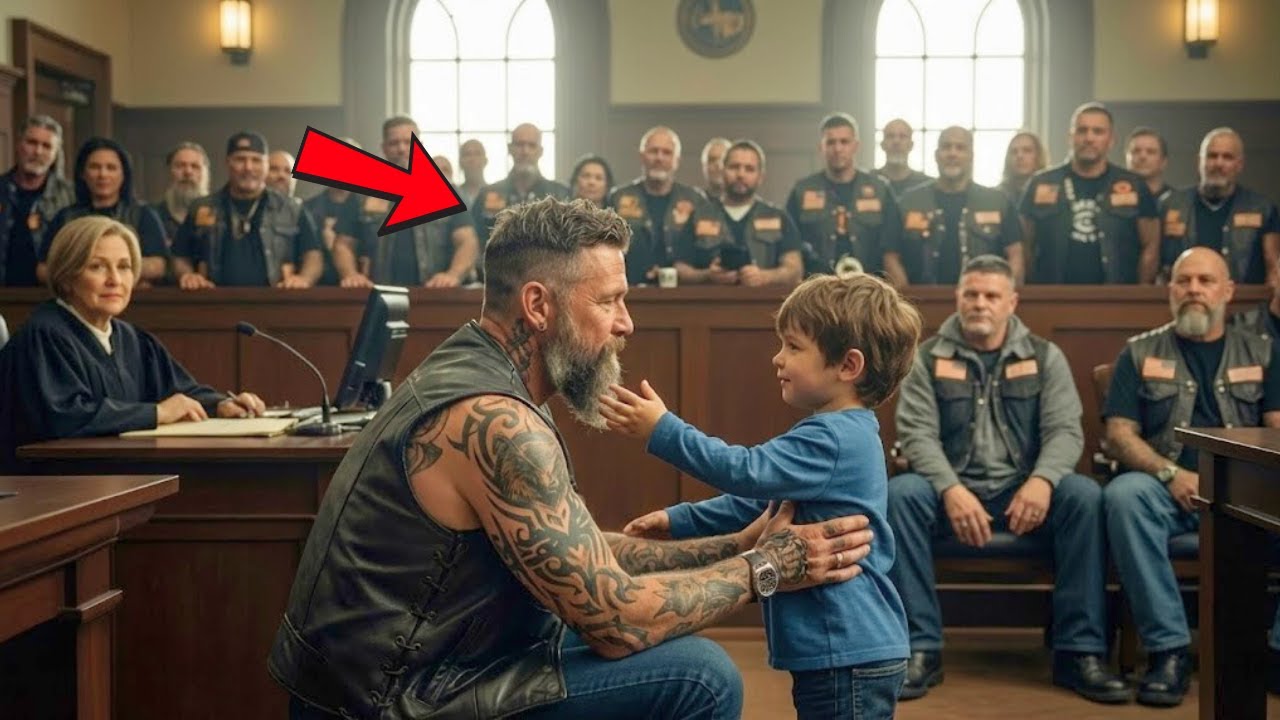 Pflegekind Bat Einen Hell’s Angel Um Eine Umarmung — 100 Biker Erschienen Zur Adoption