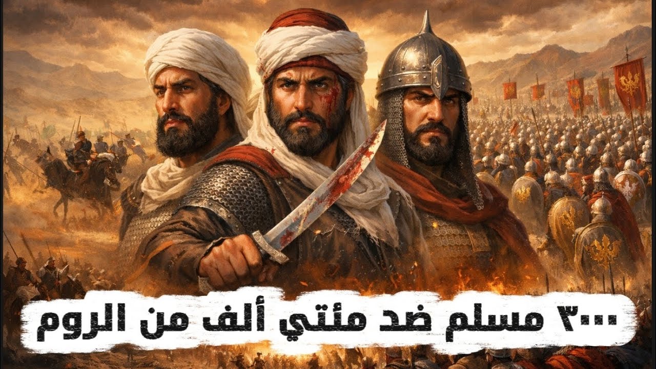 مسلمون يصنعون التاريخ معركة مؤتة كاملة ٣٠٠٠ مسلم مقابل ٢٠٠،٠٠٠ من الروم 