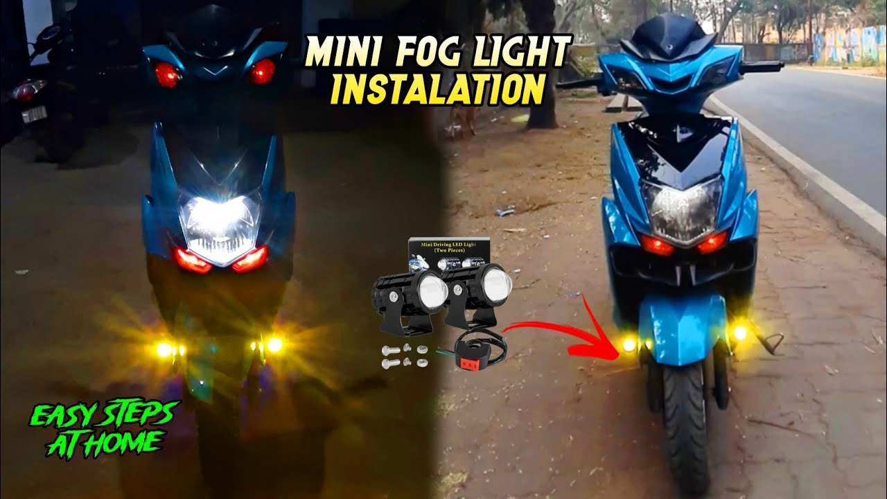 🔥 EV Scooty  Mini Fog Lights Installation | Night Riding Upgrade ⚡ |Ev modified 