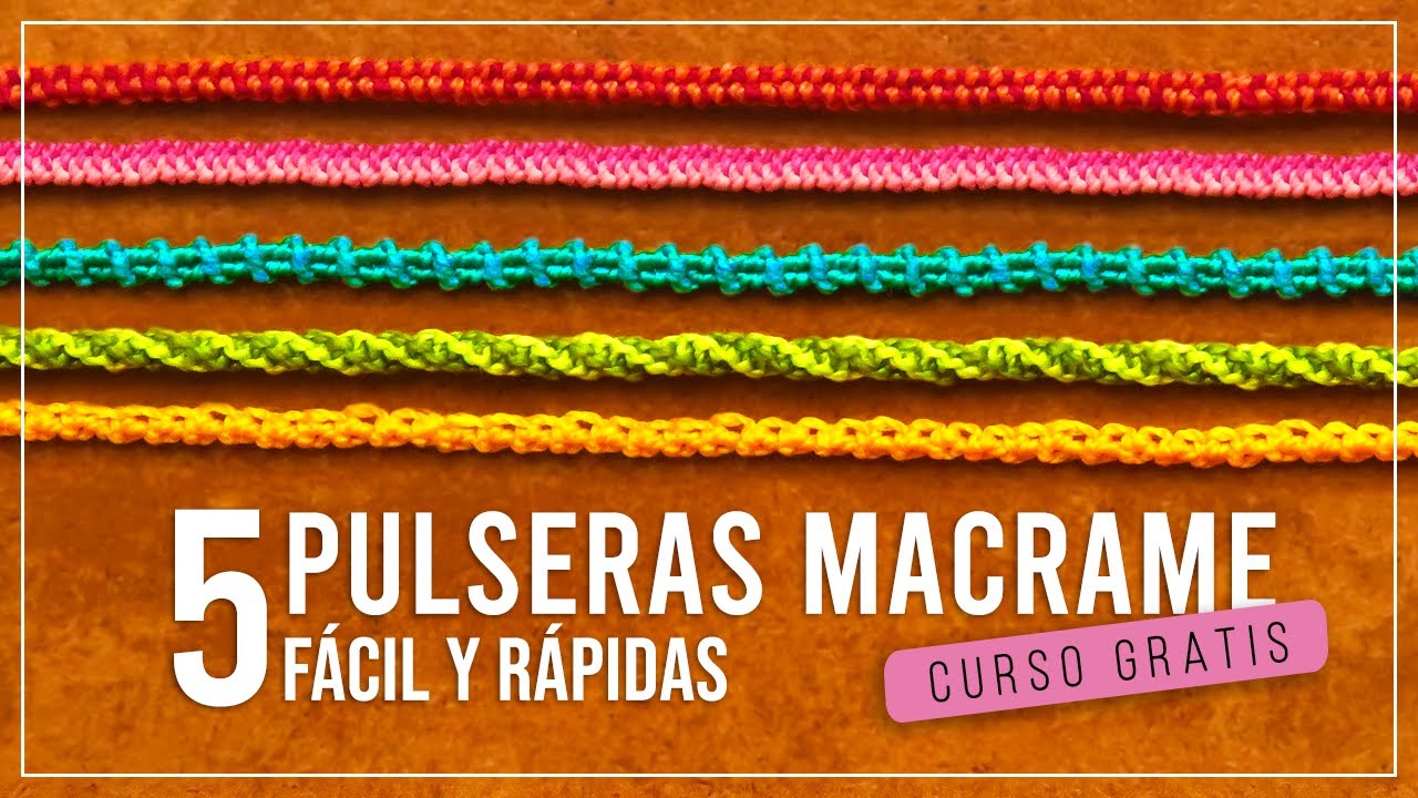 5 PULSERAS FÁCILES Y RÁPIDAS 💥 » Ep 3.2 | pulseras de hilo | friendship bracelets ● Curso de Macrame