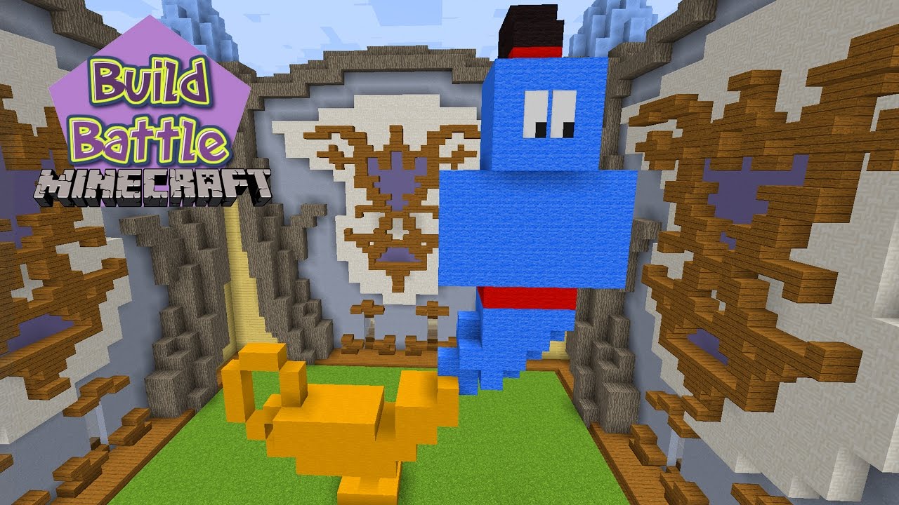 Minecraft Build Battle -  LÂMPADA DO GÊNIO E PINGUIM