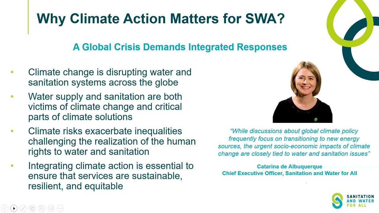 SWA a lancé un appel conjoint sur l'eau et l'assainissement résilients au changement climatique