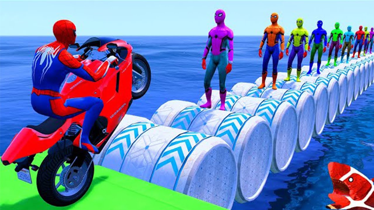 سبايدر مان بينقذ باتمان ضد آيرون مان ضد فينوم – لعبة مضحكة في GTA V مع الأبطال الخارقين