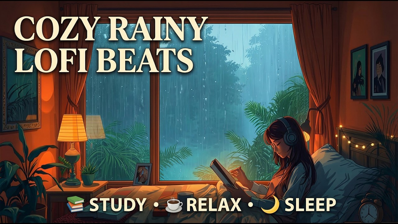 Cozy Rainy Window LoFi Beats 🌧️ Perfect for Studying, Relaxing & Sleeping