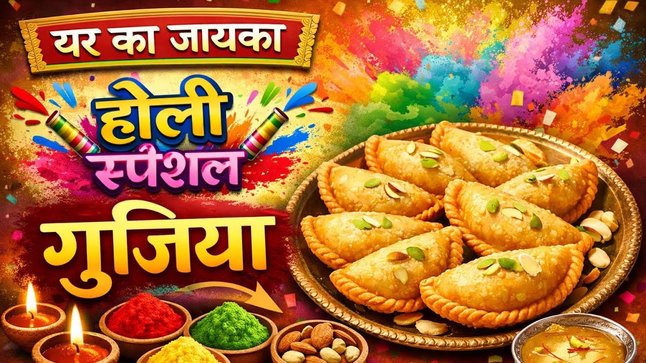 गुजिया कैसे बनती है होली स्पेशल #holi #gujiya #food #cooking #cook #viral #sweet #home #taste #reels