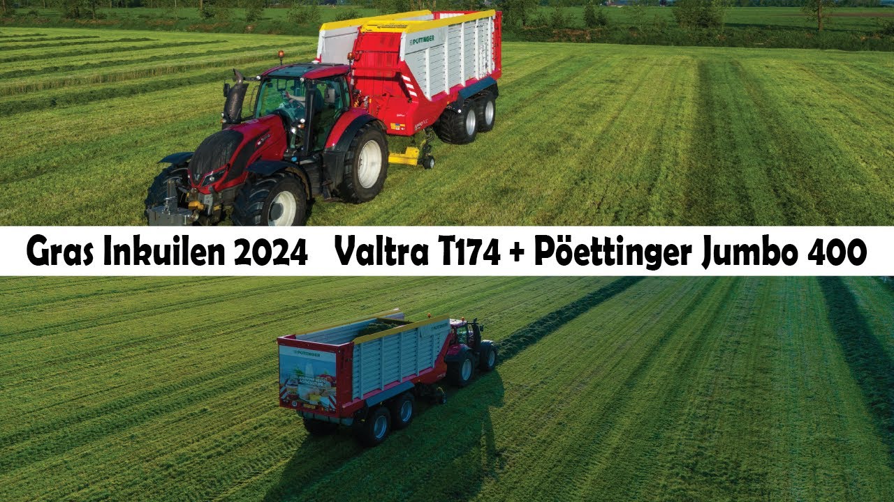Grass Silage | Valtra T174 Pottinger Jumbo 7400 | Melkveehouderij Euving
