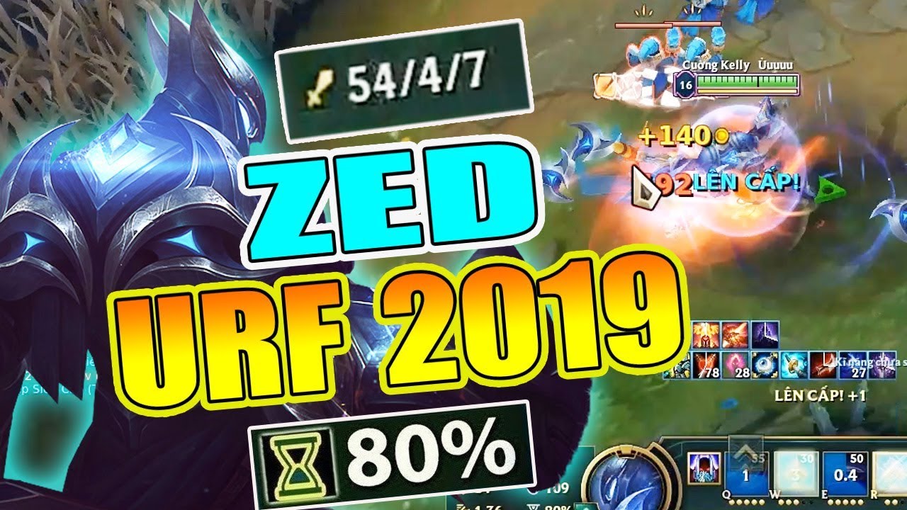 KỈ LỤC VỚI ZED 54 XÁC TẠI CHẾ ĐỘ URF 2019 !