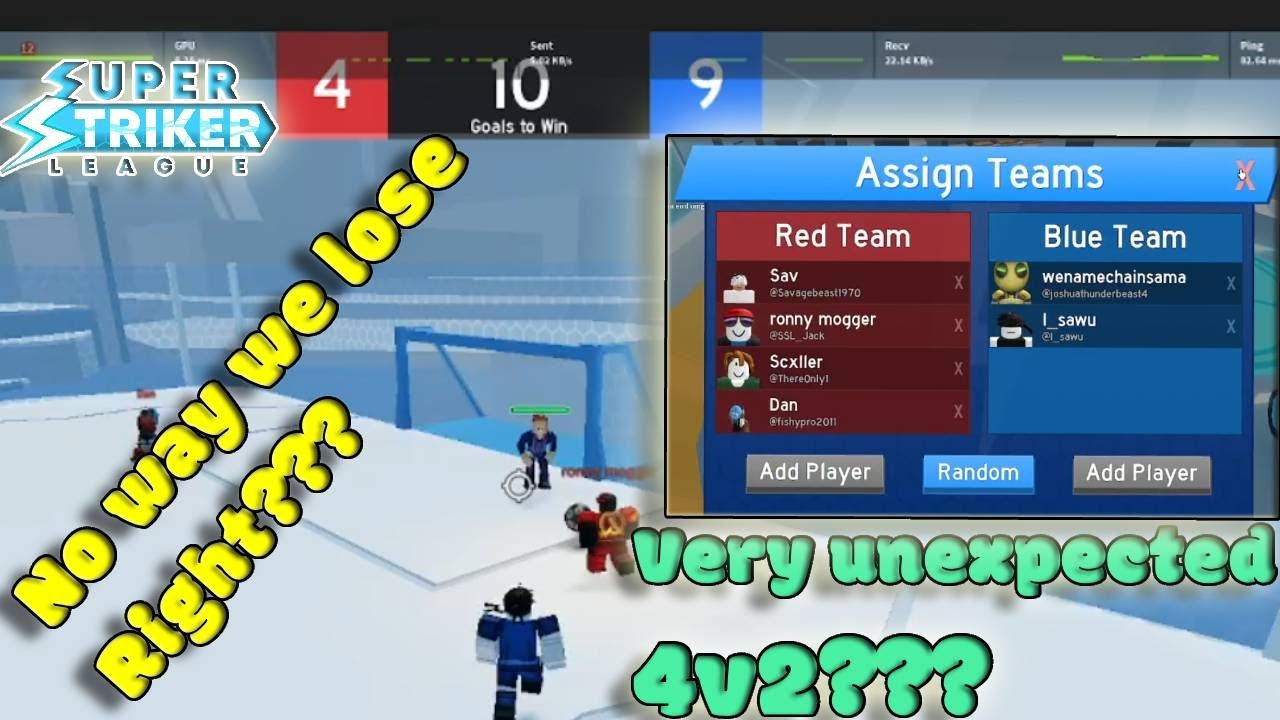 We are not losing this 4v2 battle...  Right? | SSL ROBLOX | Super striker league roblox | ROBLOX
