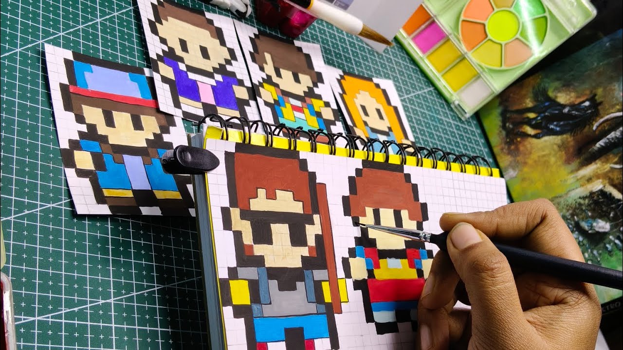 Stranger Things Pixel Art | Full Pixel Drawing Process | 8-Bit Retro Art 