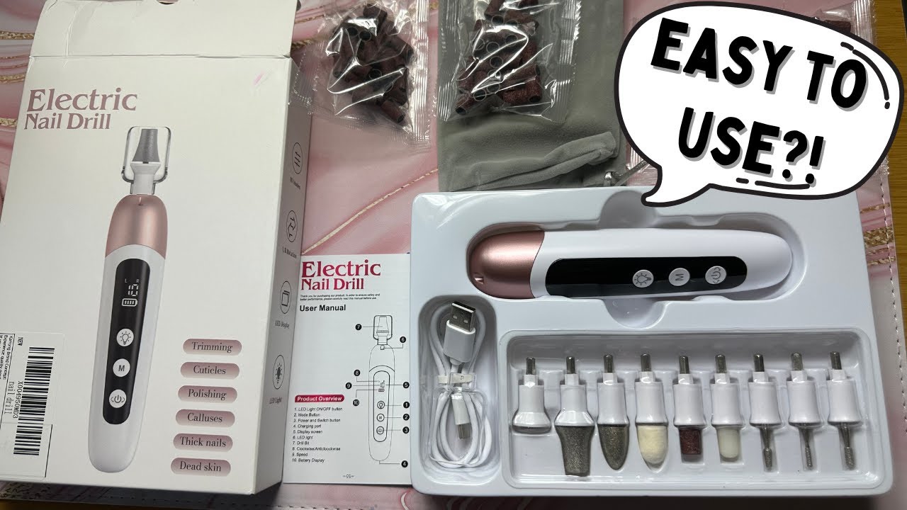 Electric Nail File Set, 9 in 1 Professional Manicure and Pedicure Kit, Cordless Nail Drill Review