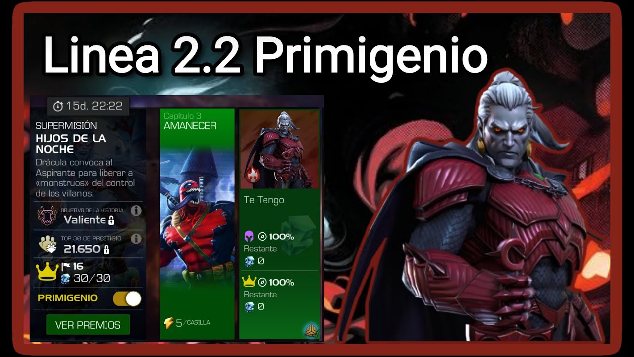 Guía supermision - Hijos de la noche dificultad primigenia