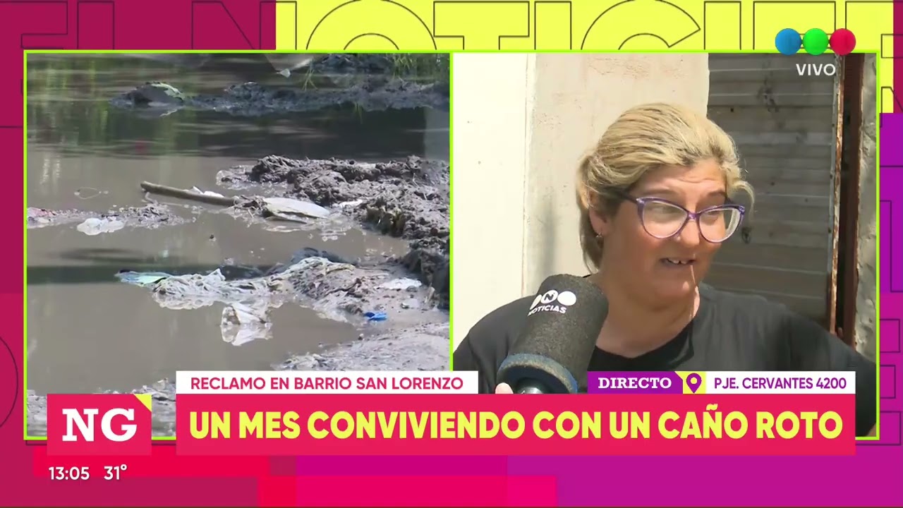 Barrio San Lorenzo: los vecinos reclaman que hace un mes conviven con un caño roto