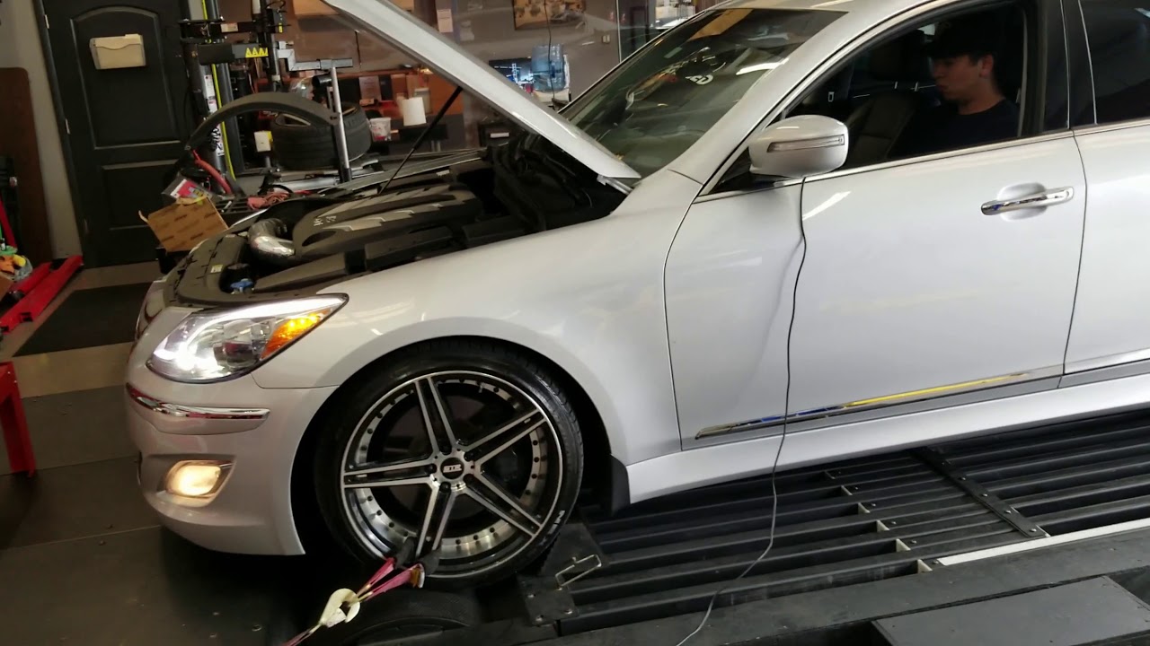 2014 Hyundai Genesis R-spec 5.0 with BTR tune Dyno Day