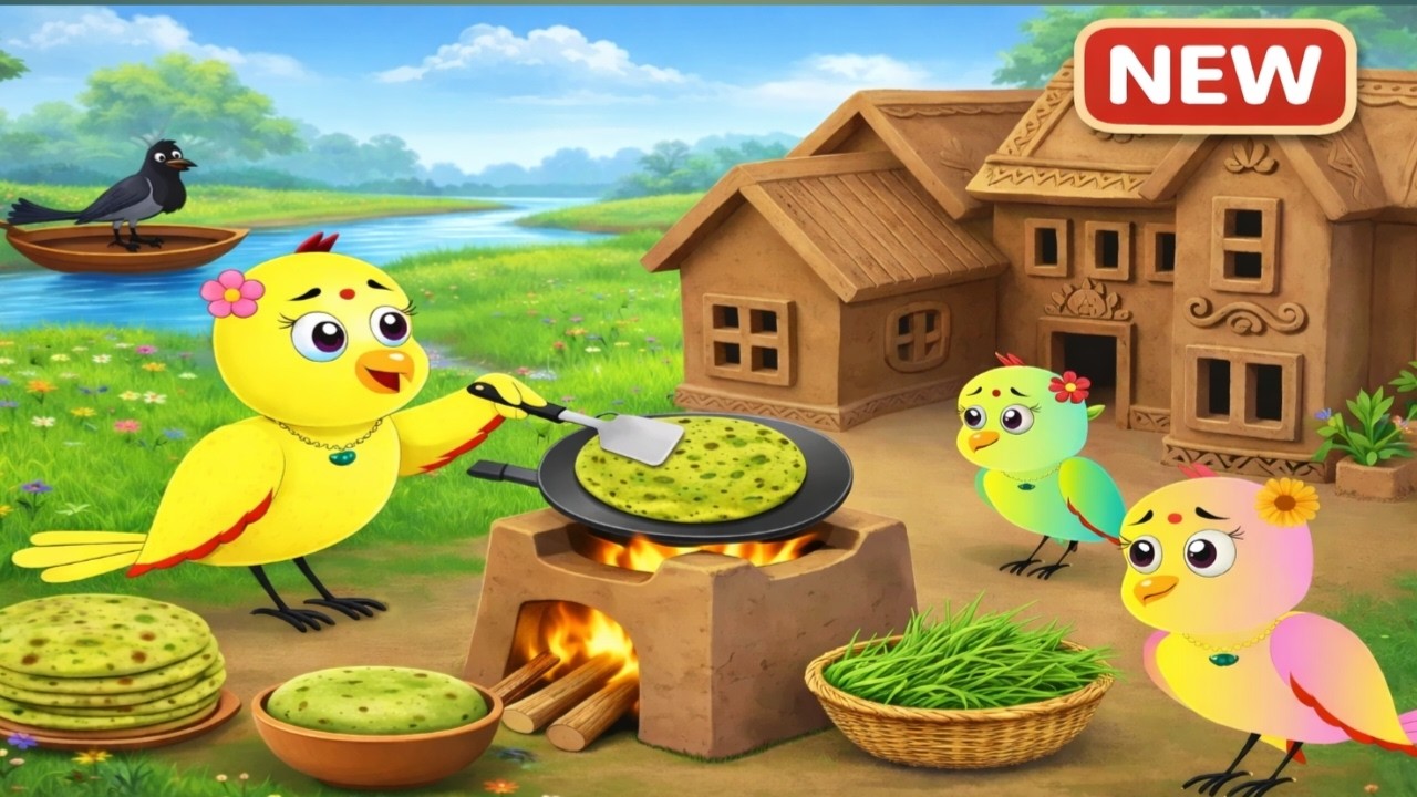 चिड़िया का हरे मटर का घर TobeeToon TV cartoon