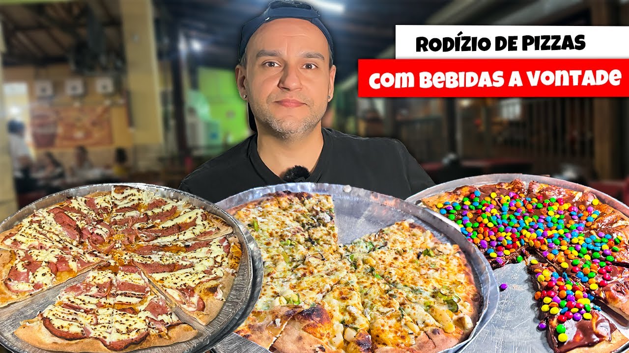 RODÍZIO DE PIZZAS COMPLETO COM BEBIDAS A VONTADE POR R$47,00