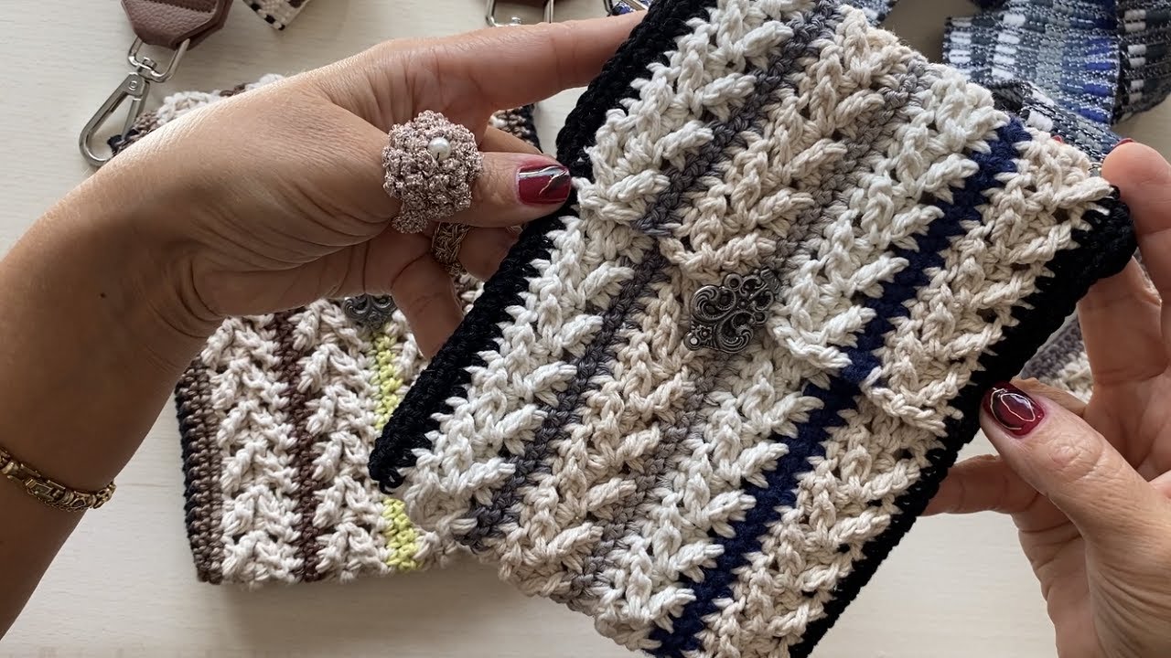 BOLSA PUNTO FLECHA A CROCHET