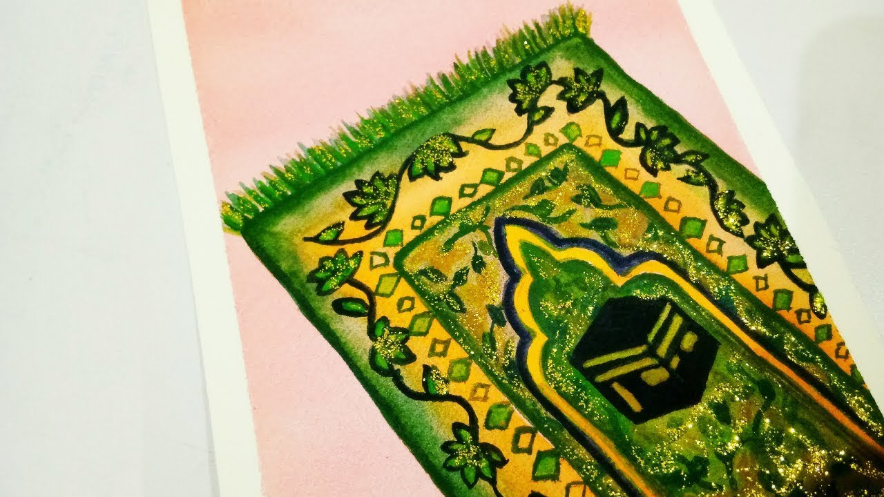 How to Draw an Islamic Prayer mat , Janamaz |Islamic art tutorial | Ramzan Special