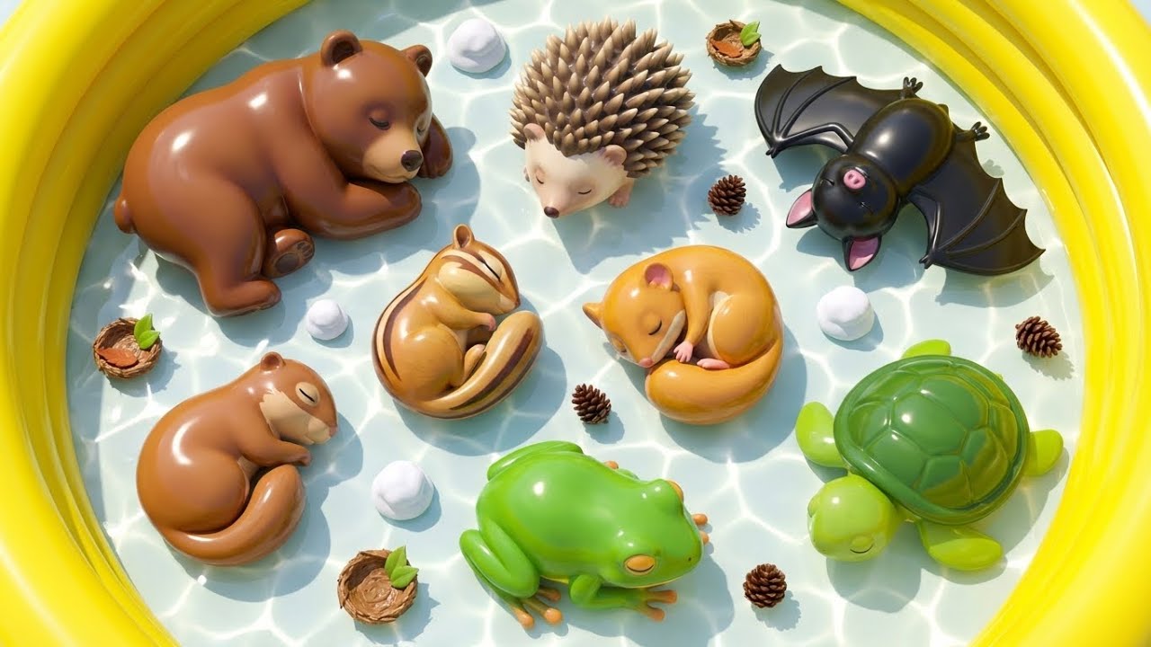 100 Hibernating Animals for Kids: Bears That Sleep All Winter | Educational Videos For Toddlers