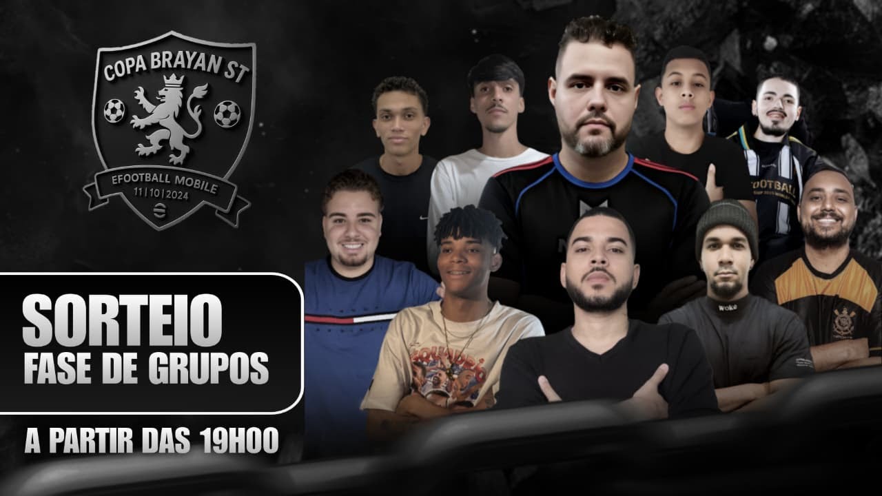 🎮 🔥 SORTEIO FASE DE GRUPOS 🏆10° EDIÇÃO COPA BRAYAN ST   EFOOTBALL 2026 MOBILE | AO VIVO 🏆 🏆🔥