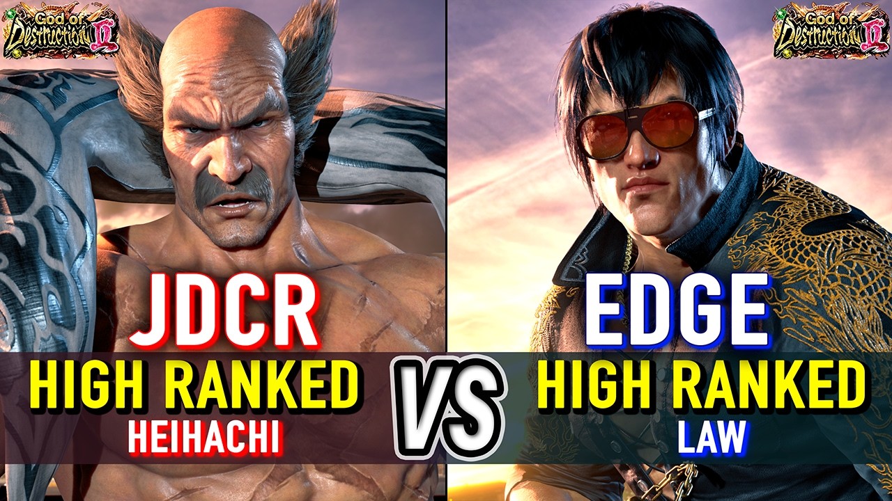 T8 🔥 JDCR (Heihachi) vs EDGE (Law) 🔥 Tekken 8 High Level Gameplay