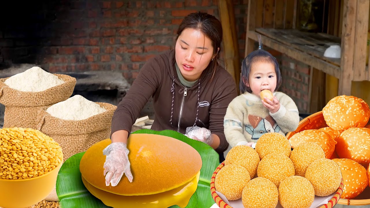 Membuat Donat Raksasa dengan Anak di Musim Hujan – Siap Dijual di Pasar