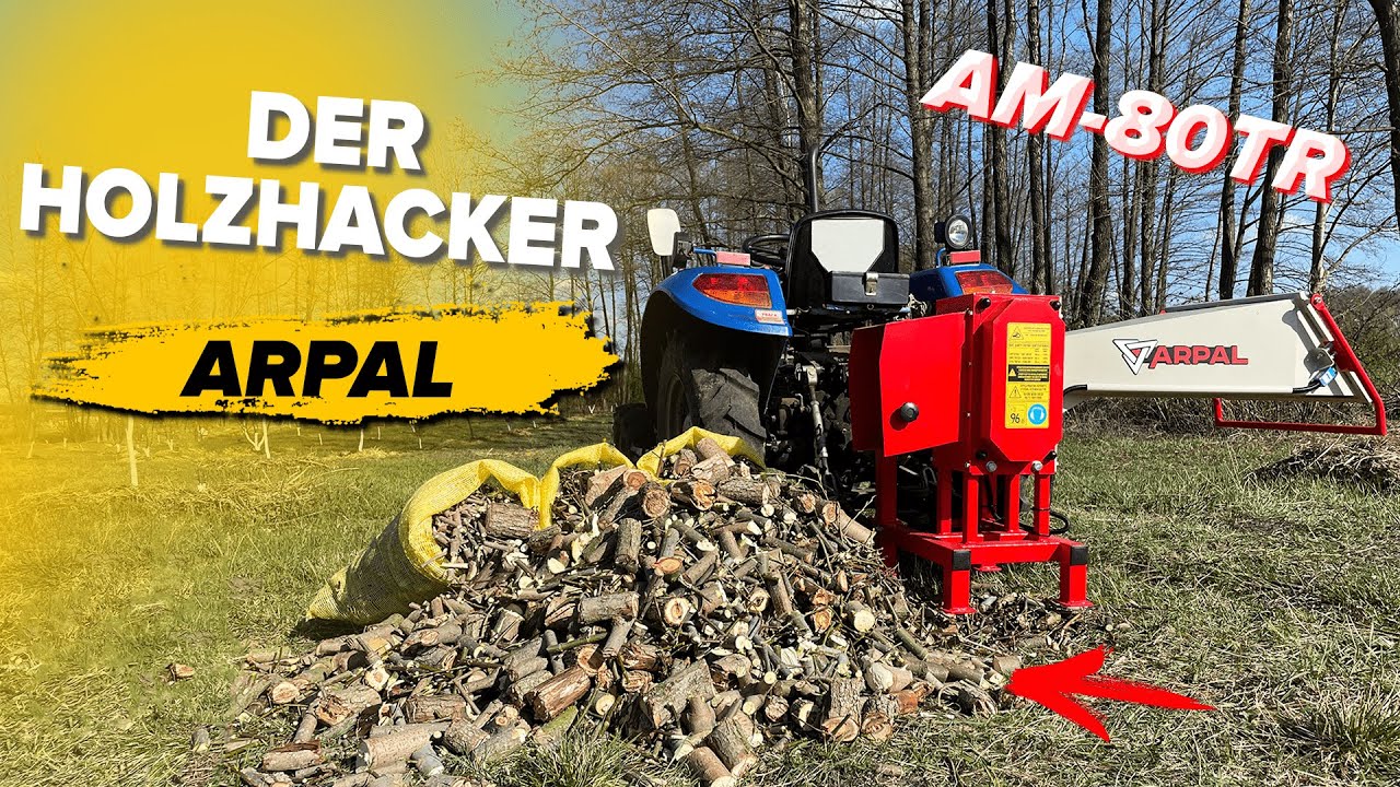 🔥4 m&sup3; Brennholz in 1 Stunde! ARPAL AM-80TR Holzhacker f&uuml;r Traktor und Kleintraktor