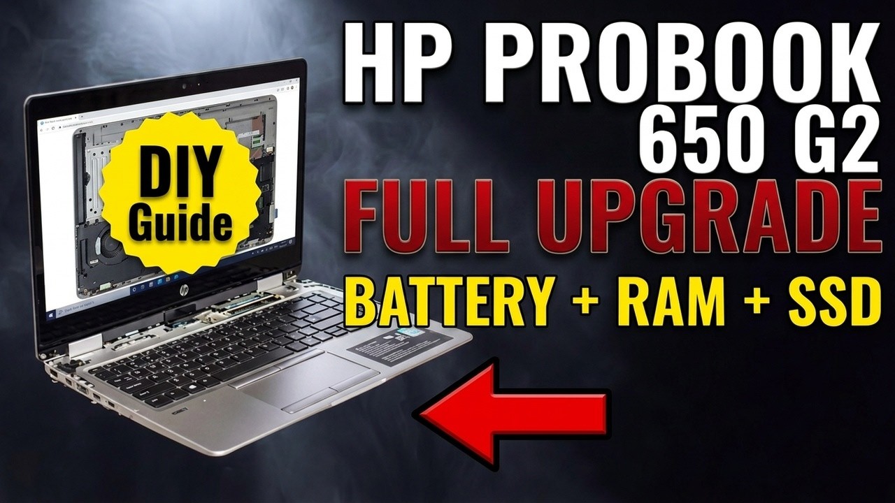 HP ProBook 650 G2 - Как обновить SSD, DDR и заменить аккумулятор@TechSupport777