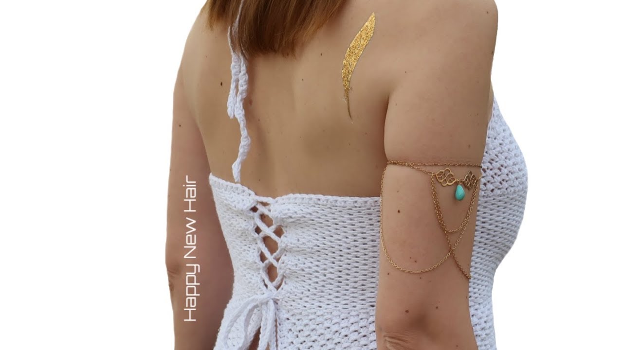 Tricotin - Tuto Points oeillet et chinese  waves + Crop Top / Tank top Loom Knitting (DIY Action)