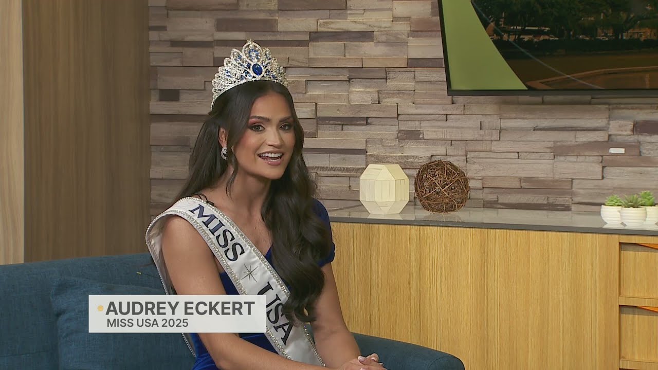 Miss USA Audrey Eckert visits CW39 on Htown Morning News