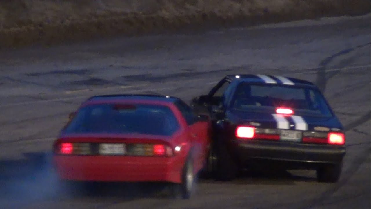 Camaro Vs Mustang Brawl at the Race Track