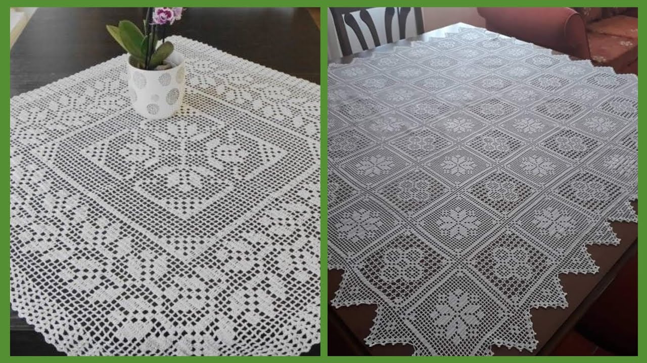 150 Square Different crochet fillet table runner pattern #trending #crochet #diy