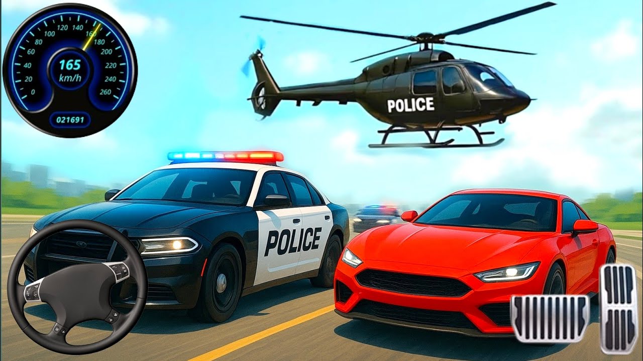 Police Car Chase Simulator 2025 – Real Cop Driving Game 3D | Android Gameplay 
