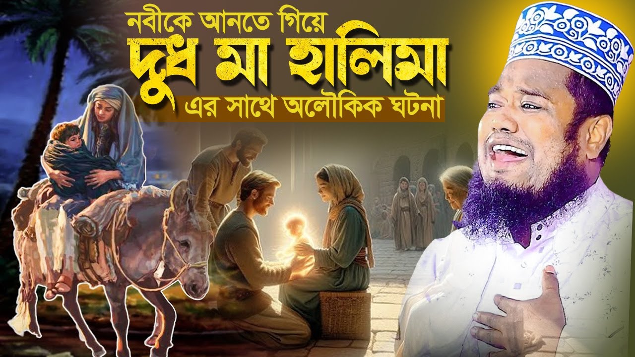 নবিজীকে আনতে গিয়ে দুধ মা হালিমার সাথে অলৌকিক ঘটনা। ক্বারী রুহুল আমীন সিদ্দিকী । Bangla New Waz