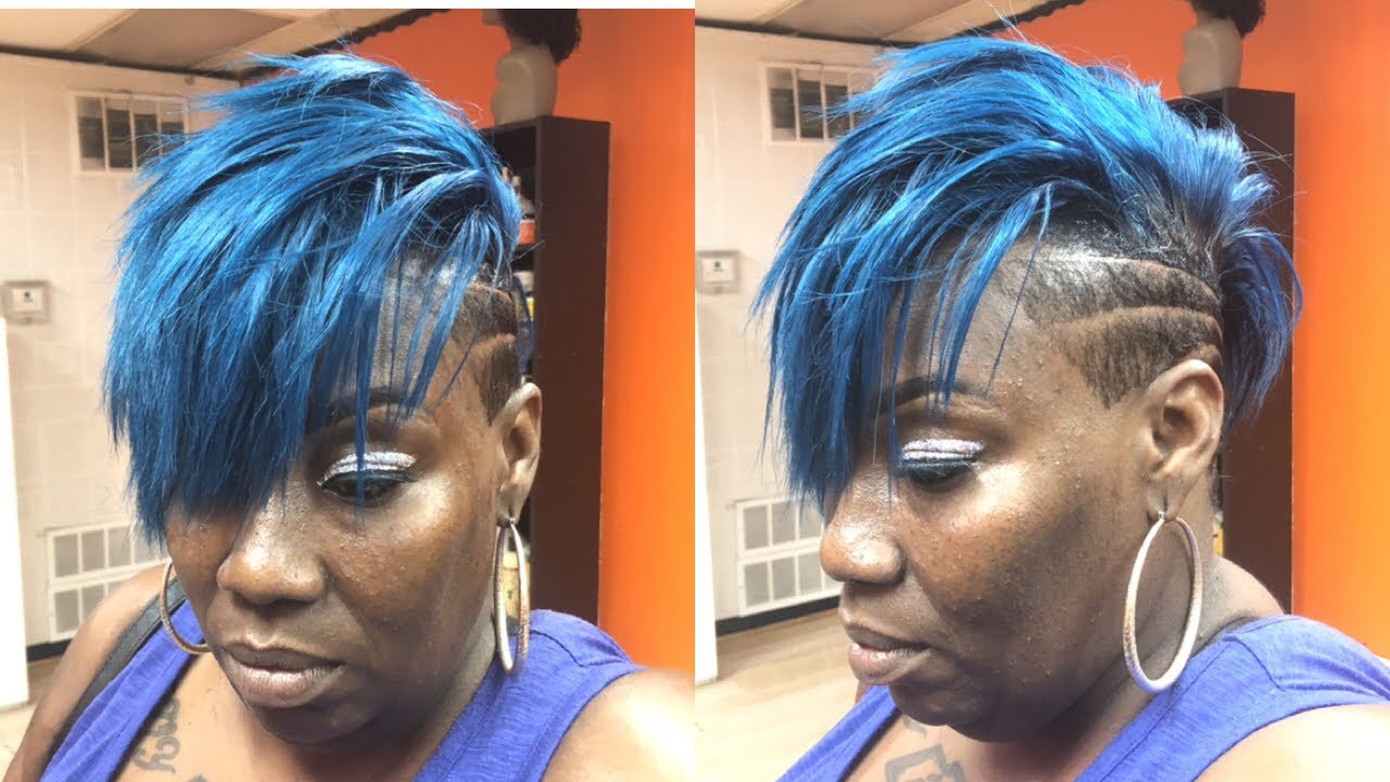 BLUE PARTIAL QUICK WEAVE | ILLUSION PART STEP BY STEP ( SENSUAL HAIR)