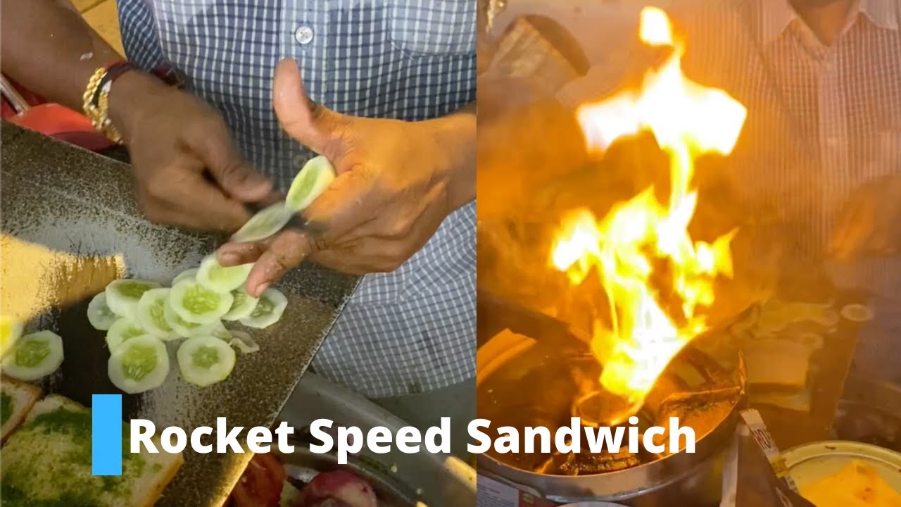 Rocket Speed Sandwich Of Mumbai | Ninja Level Cutting Skills | Indian Street Food