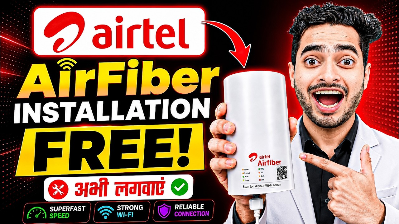 Airtel AirFiber Kaise Lagwaye | Airtel AirFiber Installation | Airtel Airfiber Plans, Review & Price