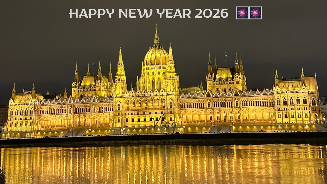 Budapest Fireworks 2026🎇🇭🇺|| Mini Vlog ✨|| New Year’s Celebration  #newyear2026 #explore #travel 