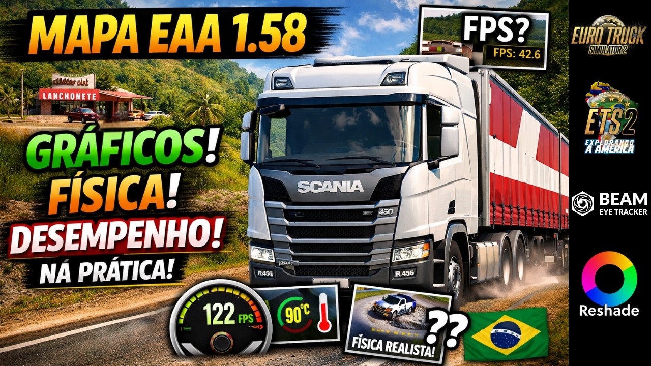 Mapa EAA 1.58: Gráficos, Física e Desempenho na Prática!