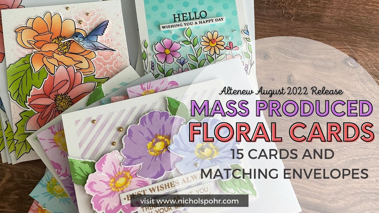 Mass Produced Floral Cards (Altenew August 2022 Release)