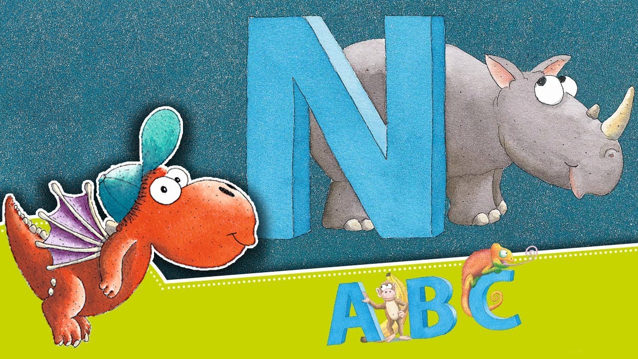 Der kleine Drache Kokosnuss und die Buchstaben: N  – Alphabet lernen – Lernvideo für Kinder