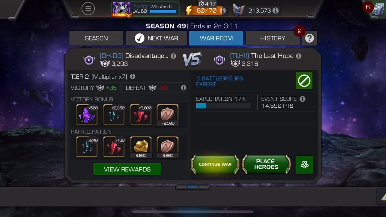 Alliance War S49 DH-DG vs [TLH!!] The Last Hope #magicthief #mcoc
