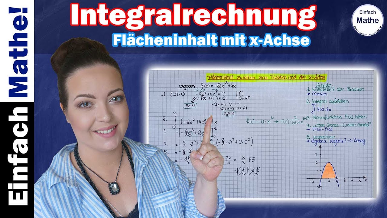 Flächeninhalt von f(x) und x-Achse by einfach mathe!
