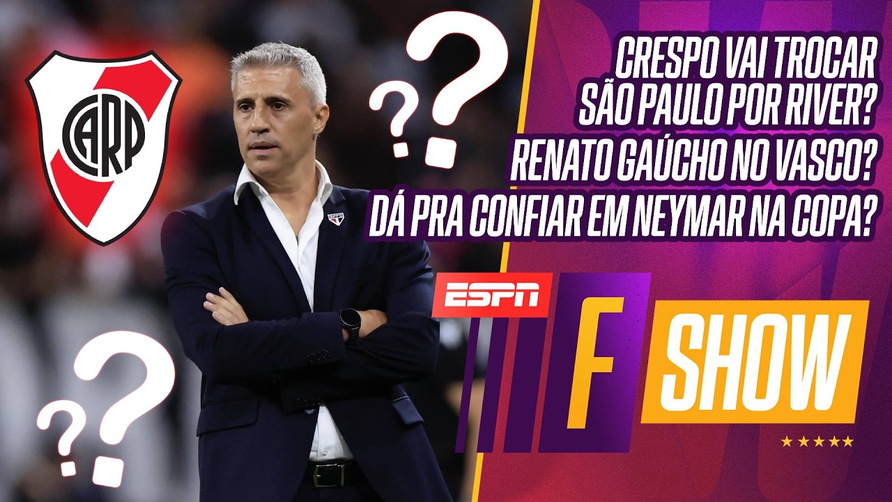 CRESPO VAI PRO RIVER? | RENATO GAÚCHO: SONHO VASCAÍNO | GALO TEM NOVO TÉCNICO | NEYMAR VAI À COPA?