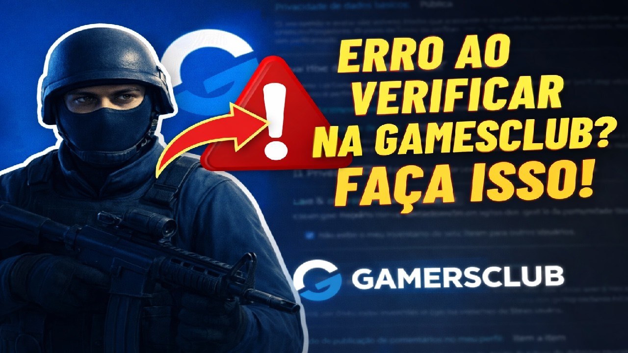 COMO RESOLVER O ERRO DE VERIFICAÇÃO NA GAMESCLUB (PASSO A PASSO)