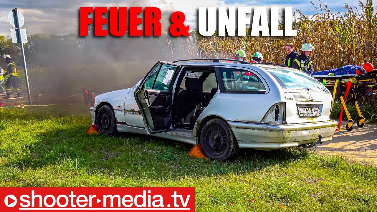 🚒 🚨  Feuer & Rettung am PKW  🚨 🚒  | Mehrere Feuerwehren löschen & retten - Verwaltungsverbandsübung
