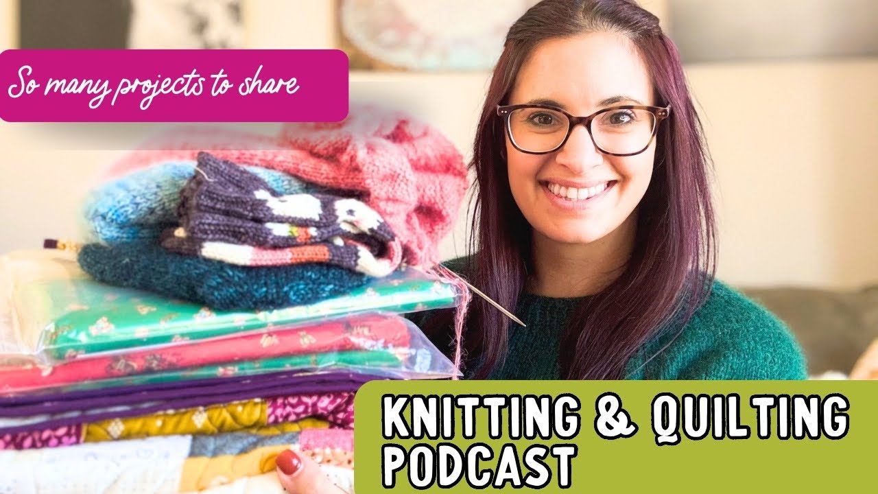 All the projects are off the needles? Ghost socks and a fun Ghost Quilt #knitting #knittingpodcast