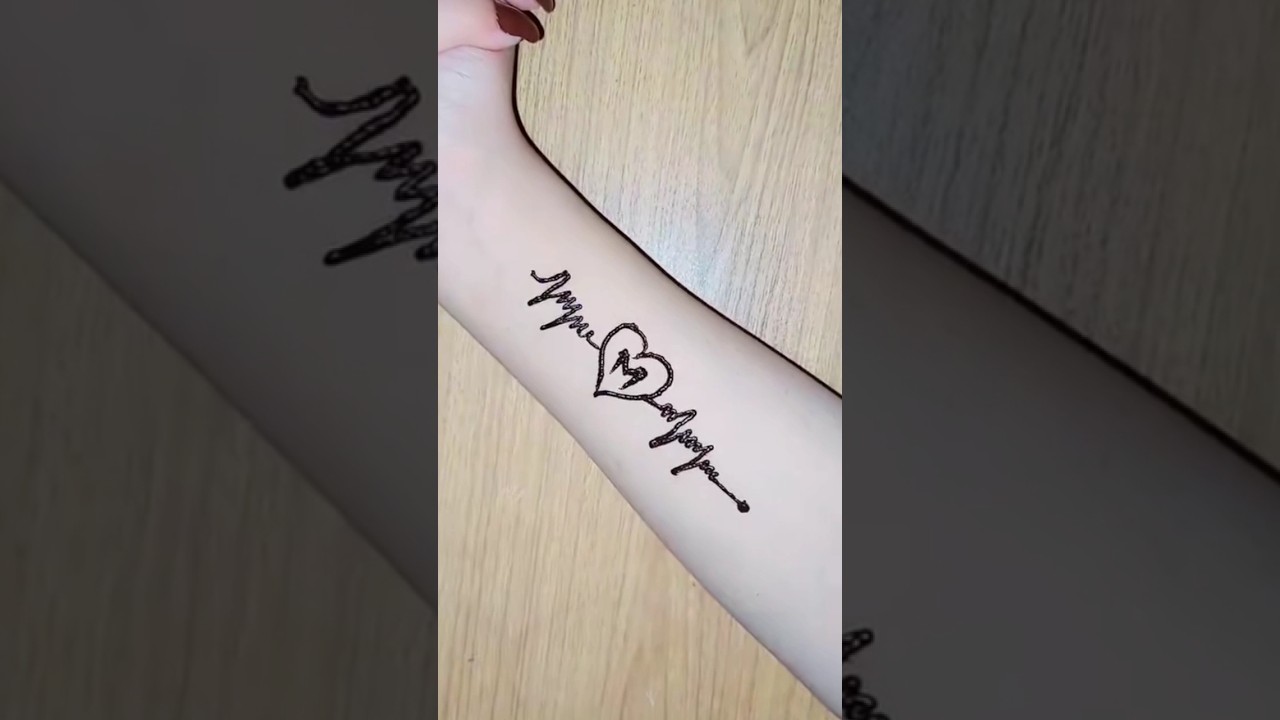 M letter ❤️🥰tattoo mehndi design,alphabet mehndi design,simple mehndi k design#mehndi #simple