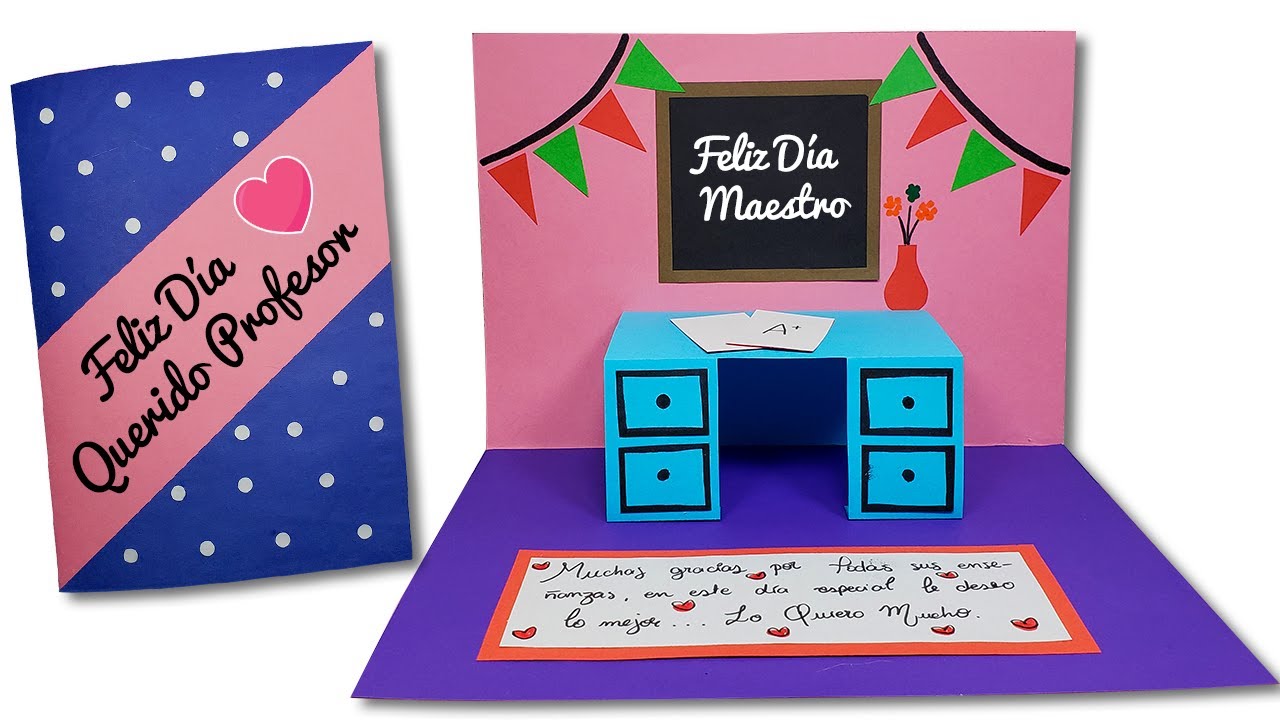 💖✏️Tarjeta para el día del maestro 💖Especial 6 de julio Día del Maestro✏️teacher's day card