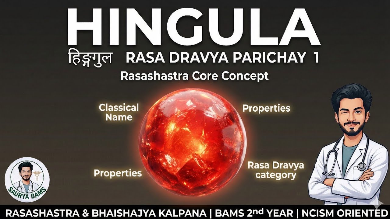 Hingula – Rasa Dravya Parichay 1 | Rasashastra NCISM | BAMS 2nd Year Exam Ready | SAURYABAMS