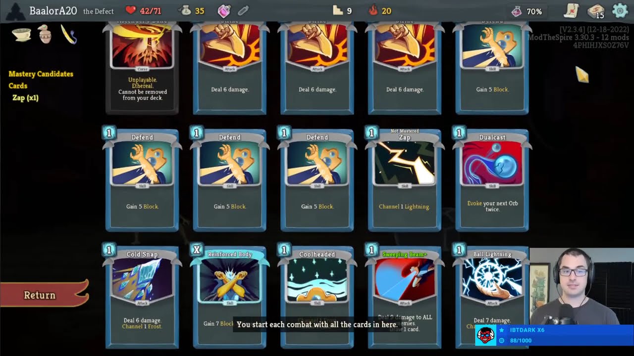 Mastering Thunder Strike and Forethought! - The Slay the Spire Mastery Challenge